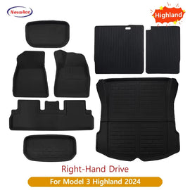 For Tesla Model Y 3 Highland Floor Mat Trunk Luggage Mat LHD RHD 2017 to 2024 2025 Left Right Rudder Four Seasons Floor Liner / Rhd M3 23 10-24 8...