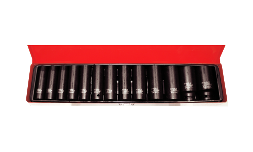 13 Piece 3/8" Drive Metric Deep Impact Socket Set