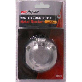 Repco 7 Pin Trailer Socket - Round Metal Large