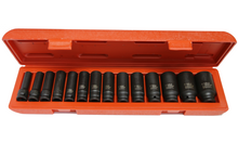 Load image into Gallery viewer, 14 Piece 1/2" Drive Metric Deep Impact Socket Set