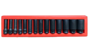 Load image into Gallery viewer, 1/2" Dr Deep Impact Socket Set 14pc Metric (12p)