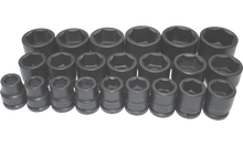 Load image into Gallery viewer, 22 Piece 1" Drive Metric Impact Socket Set