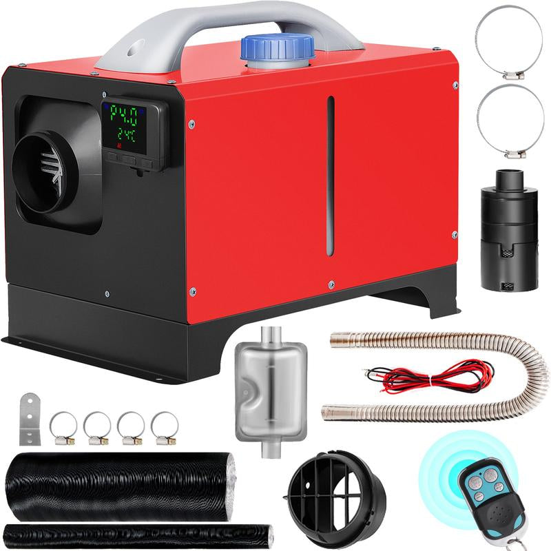 8KW 12V Diesel Air Heater All in One with Blue LCD Switch & Large Air Outlet 5L Tank, Remote Control Parking Diesel Heater Silencer for RV Trucks...