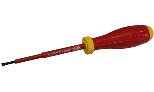 VDE Insulated Slotted Screwdriver 4 x 100mm