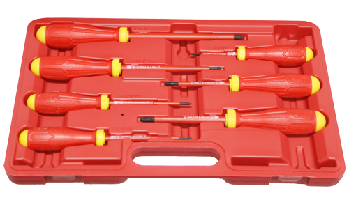 VDE Insulated Screwdriver Set, 7 Piece