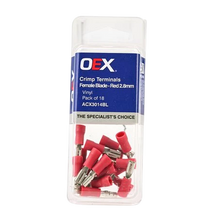Load image into Gallery viewer, OEX ACX3014BL female blade crimp terminal red 2.8mm terminal entry