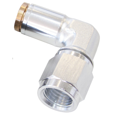 1/8" NPT 90 DEGREE TO 3/16" 120 SERIES NYLON SILVE FITTING