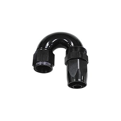 Aeroflow 150 Series Taper One-Piece Full Flow Swivel 180° Hose End -6AN - AF159-06BLK