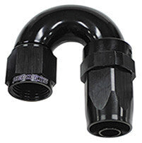 180 DEG HOSE END -10AN BLACK FULL FLOW TAPER STYLE