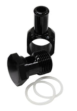 Load image into Gallery viewer, EDELBROCK CARB INLET BANJO BLACK 5/8-20 TO MALE 3/8 BARB