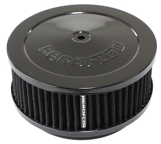 Aeroflow - Black Air Filter Assembly 6-3/8" x 2-1/2", 5-1/8" neck, washable cotton element - AF2251-1331