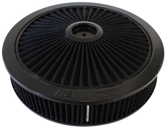 Aeroflow - 14" x 3" Full Flow Air Filter Assembly, Black - AF2251-3040