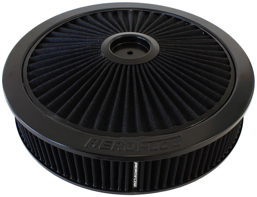 14" X 3" FULL FLOW ASSEMBLY 7-5/16" FLAT BASE , BLACK,