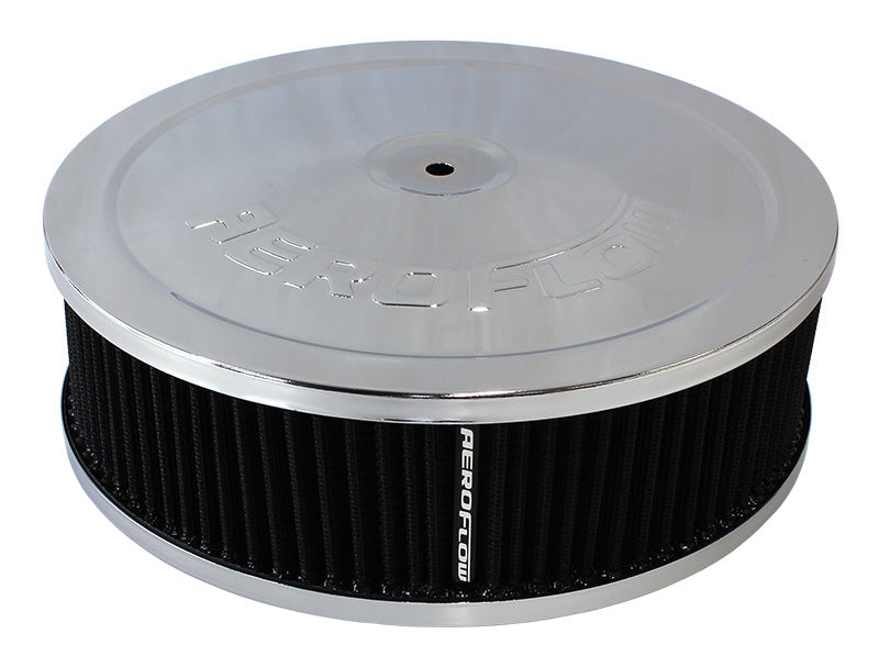 9" X 2-3/4" AIR CLEANER ASSY5-1/8" NECK, CHROME, COTTON
