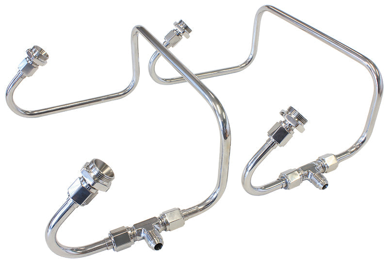 DUAL INLET FUEL LINE KIT SUIT 4150 HOLLEY CARB S/STEEL