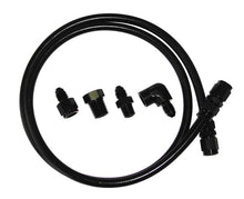 Load image into Gallery viewer, -4AN x 6ft BLACK BRAIDED LINE KIT WITH FITTINGS INCLUDED