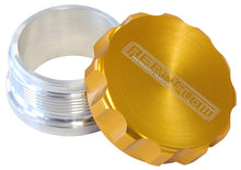 Load image into Gallery viewer, 1.5" ALUM WELD BUNG AND CAP RAW WELD ON / BLUE CAP