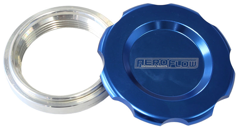 2" WELD BUNG AND BLUE CAP LOW PROFILE FEMALE WELD-ON