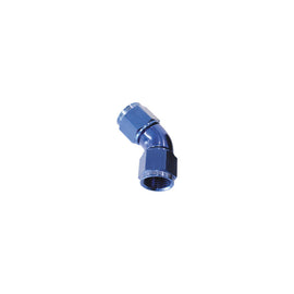 '-20AN 45 DEG SWIVEL COUPLER BLUE BILLET FULL FLOW 1 PIECE