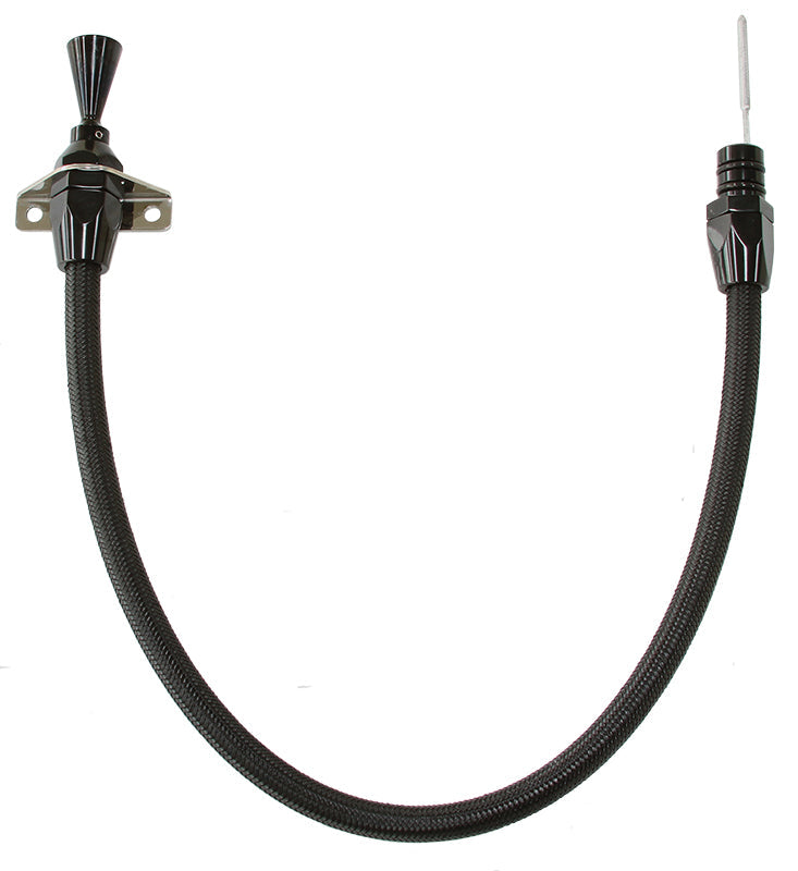 FORD C4 TRANS DIPSTICK IN CASEFIREWALL MOUNT BLACK S/S