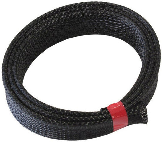 1" 7.6 METER HEAT FLEX BRAID BLACK TIGHT WEAVE HIGH COVERAG