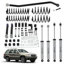 Load image into Gallery viewer, BFO 4" Front Rear Suspension Lift Kit W/ Track Bar for Jeep Grand Cherokee WJ 1999-2004