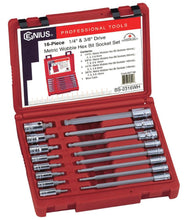Load image into Gallery viewer, 16 Piece Wobble Hex Bit Socket Set 1/4" &amp; 3/8" Drive