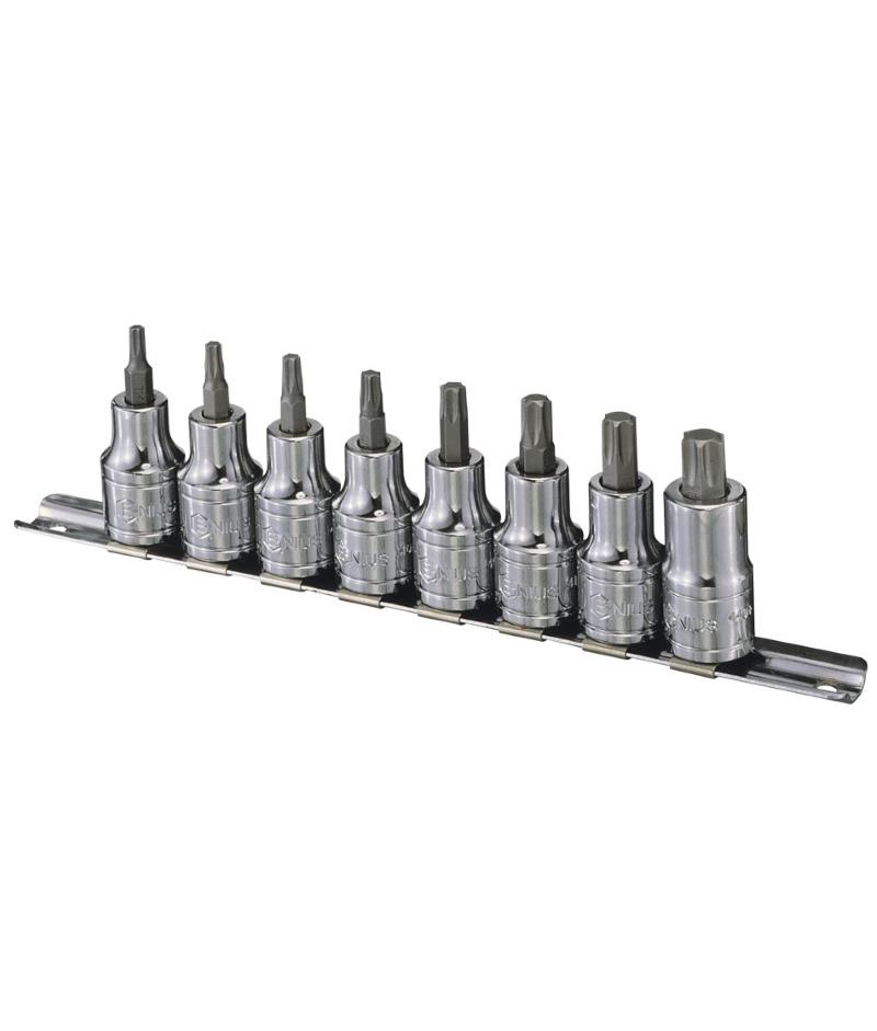 8 Piece 1/2" Drive Star Bit Socket Rail Set