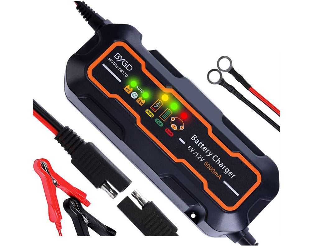 BYGD Car Battery Charger – 6V/12V Smart Charger