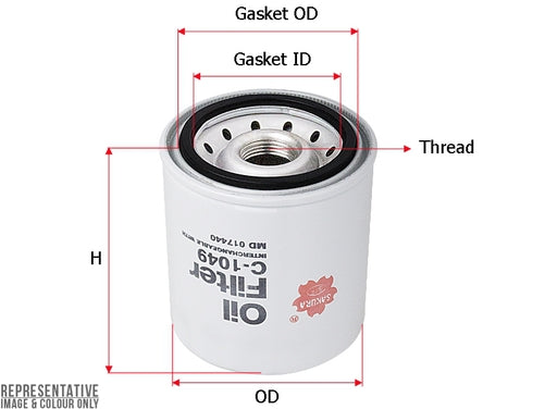 Oil Filter Use C-1032 C-1049