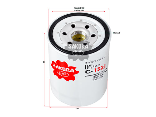 Oil Filter Fits Wco25 C-1321