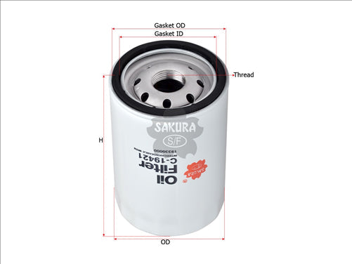 Oil Filter Fits Pf63E 1933000 Holden Captiva 3.0L V6 C-19421