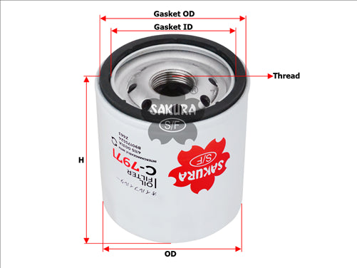 Oil Filter Fits Z663 Wco68 Wco99 C-7971