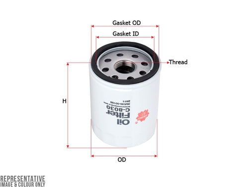 Oil Filter Use C-1028 C-8030