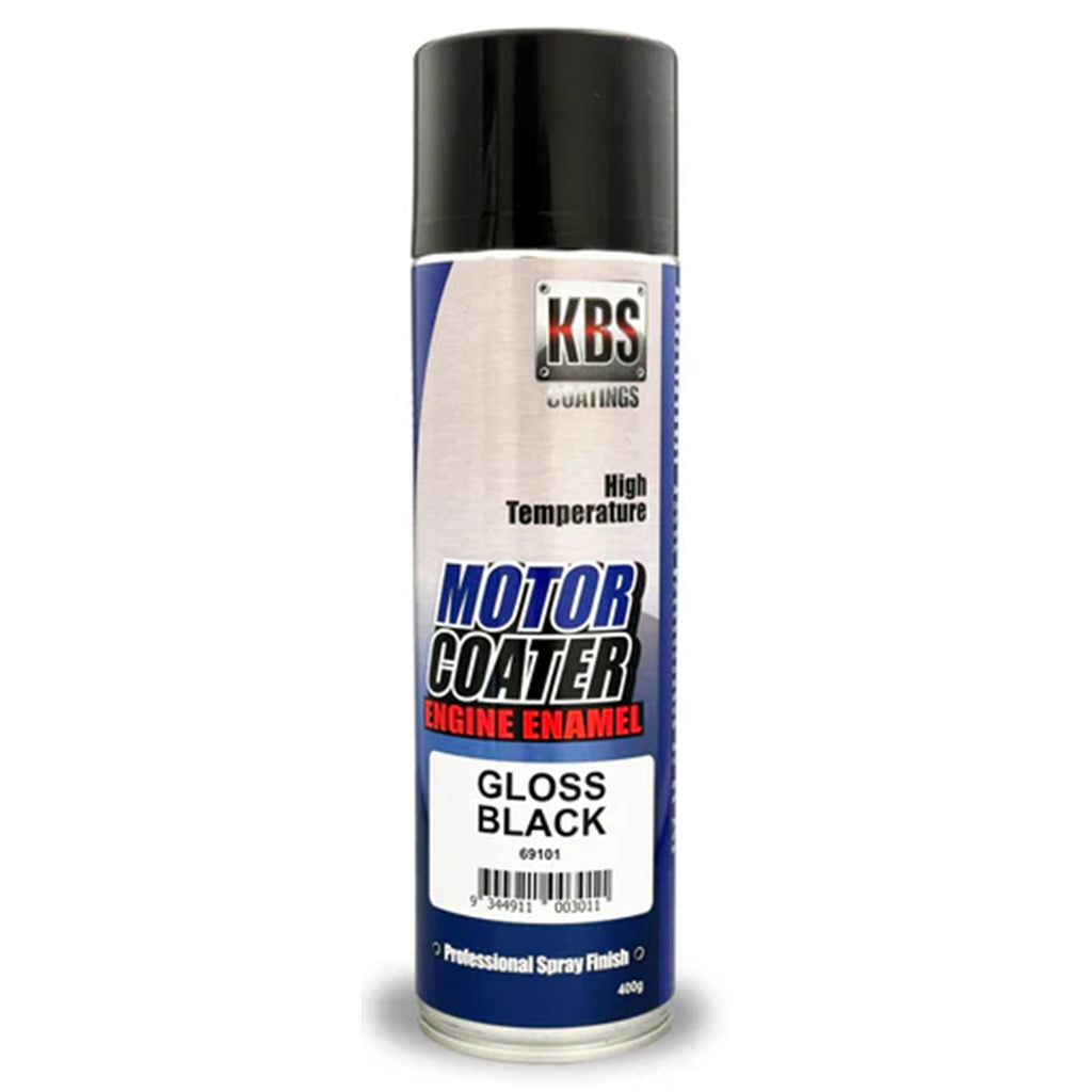 KBS 69101 Engine Enamel Motorcoater Gloss Black 400g Aerosol
