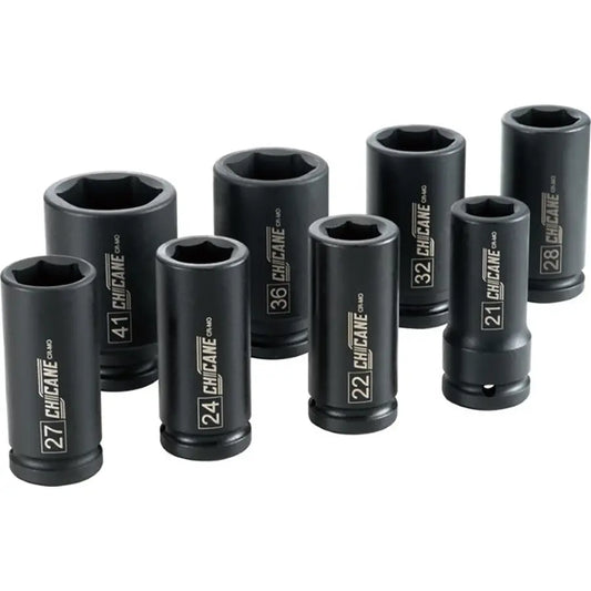1" Dr. 8Pc Deep Impact Socket Set