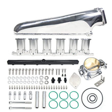 Load image into Gallery viewer, CNC 2JZ-GE Intake Manifold Fuel Rail Throttle Body Set 6 Injectors Sliver Throttle Body 90mm Suitable for Vvti and Non-v