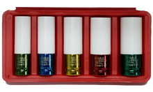 Load image into Gallery viewer, 5 Piece 1/2" Drive Deep Thin Wall Socket Set