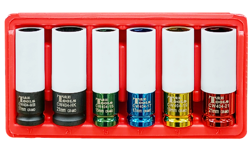1/2" Drive Deep Thin Wall Socket Set, 6 Piece