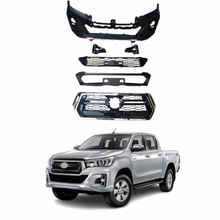 Load image into Gallery viewer, Car Exterior Accessories Front Bumper Kits for Hilux Revo Upgrade to Rocco With DRL Bumper Grill Front Grill Fog Light C