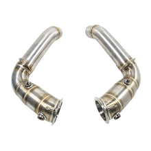 Load image into Gallery viewer, Custom logo Full Race Downpipe for 2011+ for BMW M5 F10 M6 F06 F12 F13 S63 4.4TT New Condition 3'' Pipes Engine Parts