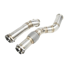 Load image into Gallery viewer, Customizable Laser logo SS304 Stainless Steel Racing Exhaust Downpipe for 2020+ BMW G80 M3  G82 M4 S58 Downpipe