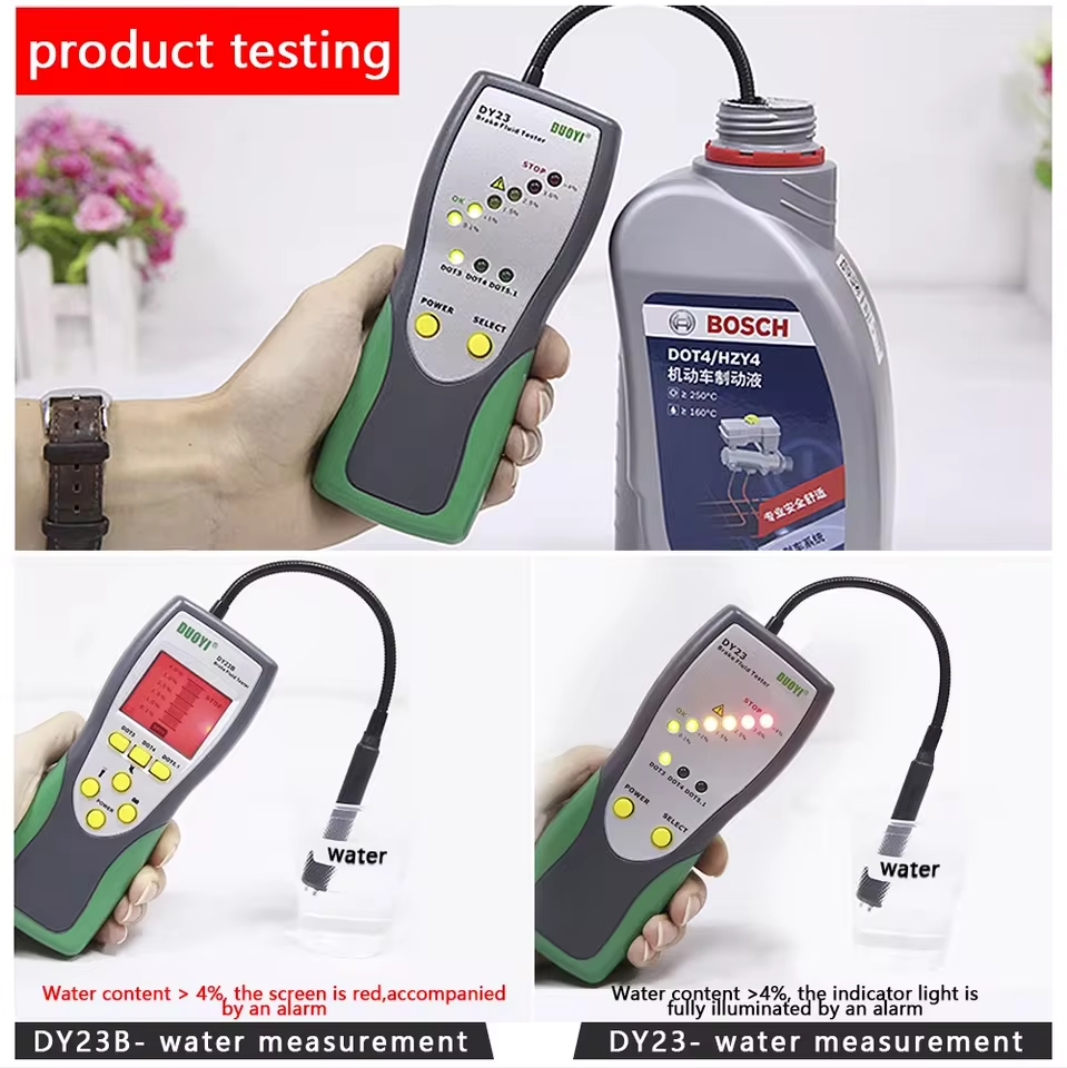 DUOYI DY23 Car Brake Fluid Tester – Accurate Water Content Checker for DOT3/4/5 Automotive Brake Fluid