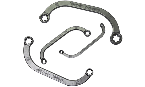 E-Series Torx Half-Moon Ring Wrench Set, 4 Piece