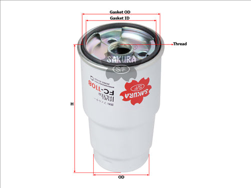 Fuel Filter Fits Ff5432 23390-64450 0986Af6037 Fc-1108