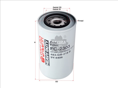 Fuel Filter Fits 33218 483-Gb-218B Fc-2303