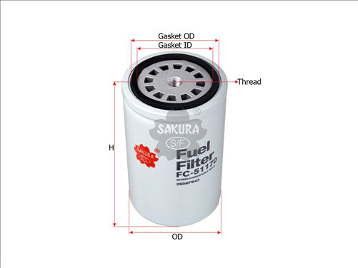 Fuel Filter Fits P502504 320107155 Fc-51170