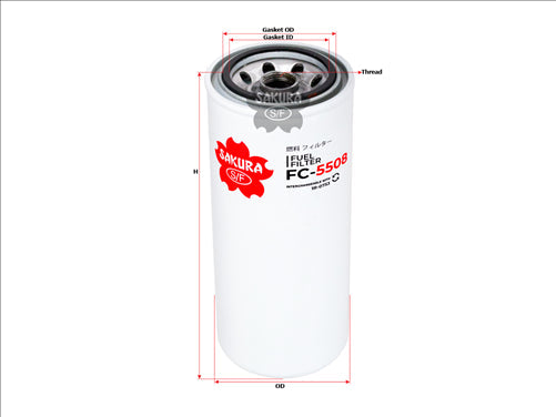 Fuel Filter Fits P551312 1R-0753 Fc-5508