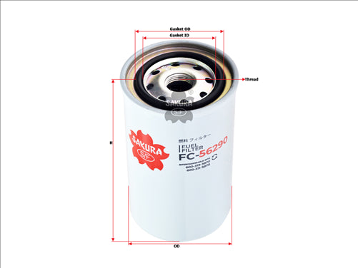 Fuel Filter Fits Komatsu 8643157 Fc-56290