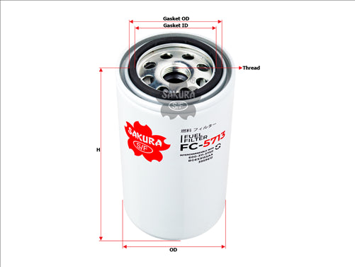 Fuel Filter Fits P550774 3959612 Fc-5713